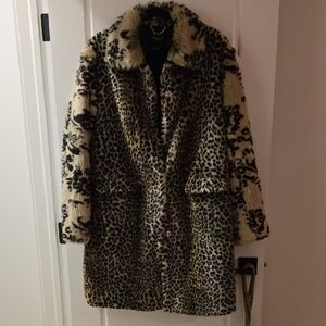 Leopard Print Faux Fur Coat MARCIANO
